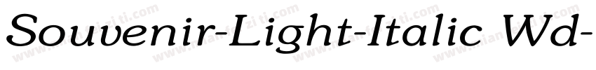 Souvenir-Light-Italic Wd字体转换